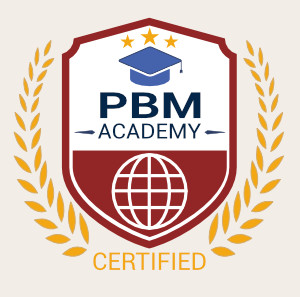 logo PBM academy certified Avec Arrière plan